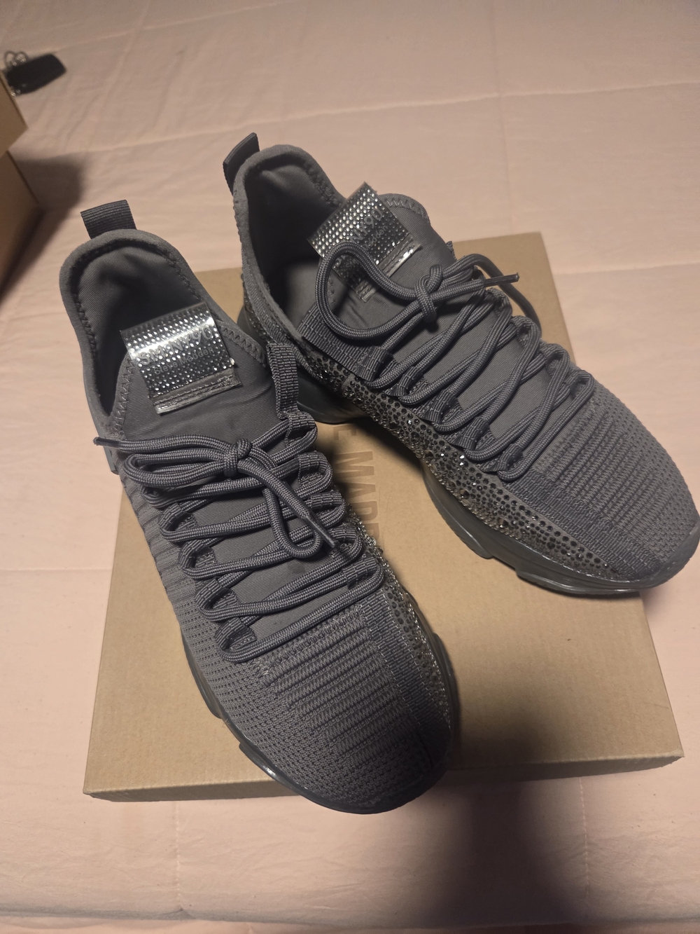 STEVE MADDEN Charcoal Gray Women Sneakers